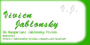 vivien jablonsky business card